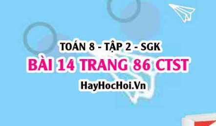 Bài 14 trang 86 Toán 8 Tập 2 Chân trời sáng tạo